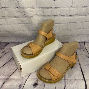 ANNA ALMEIDA heeled comfort sandals Tan HERMA02 Size 9
